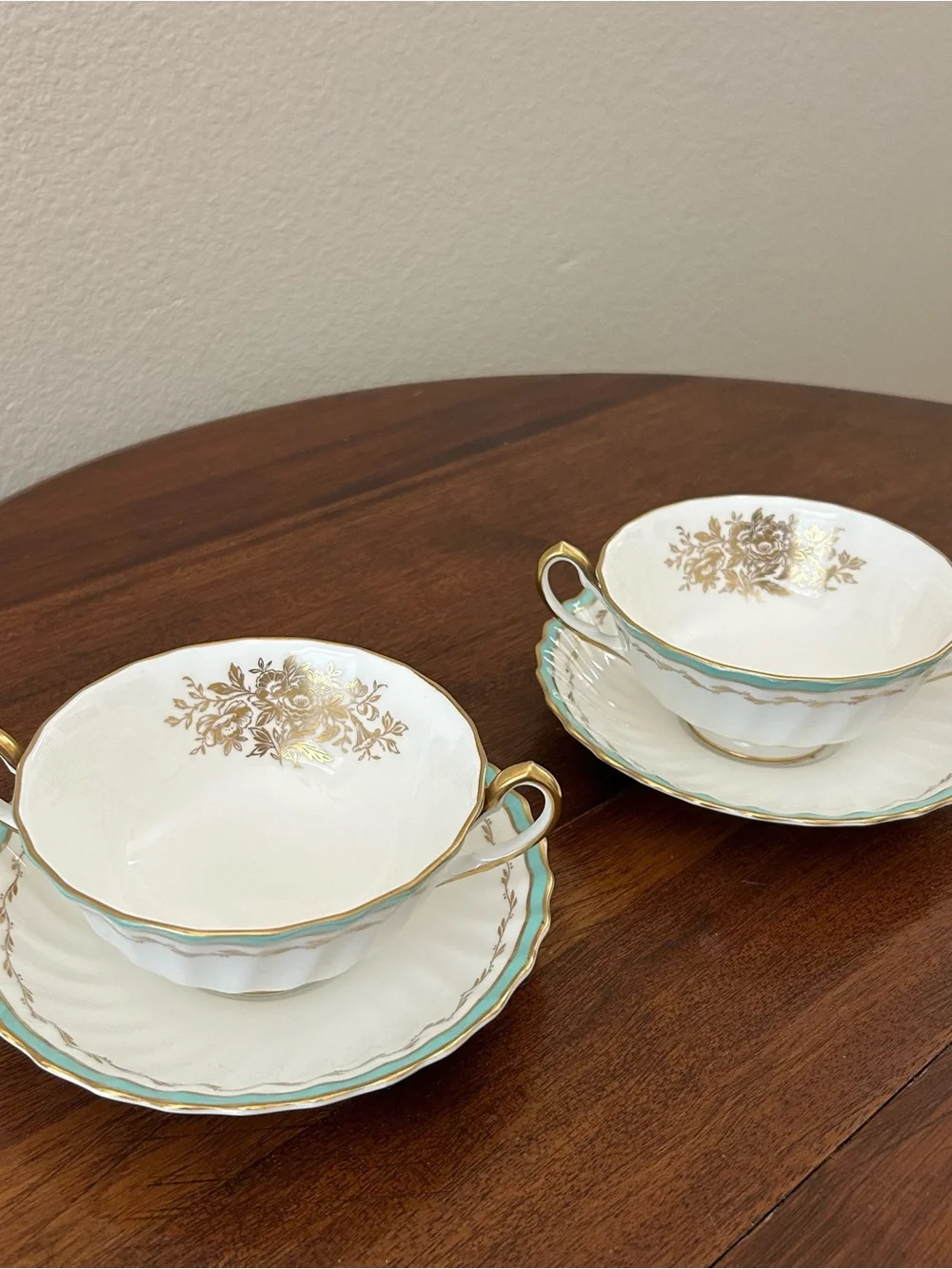Vintage Royal Doulton Camrose H4903 Bouillon Cup & Saucer